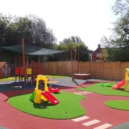Nursery playground with slides 