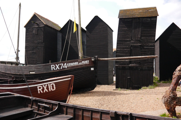 Fishing Sheds in Hastings, UK